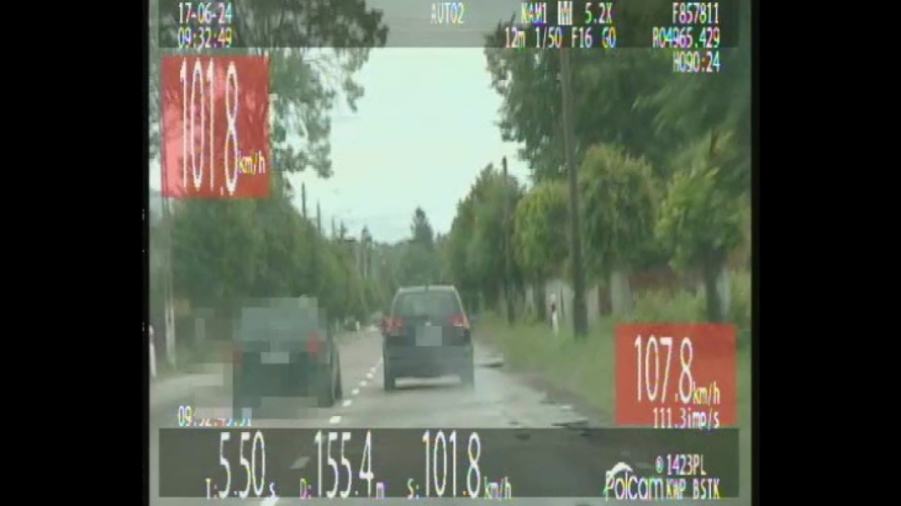 Obraz z policyjnego wideorejestratora 