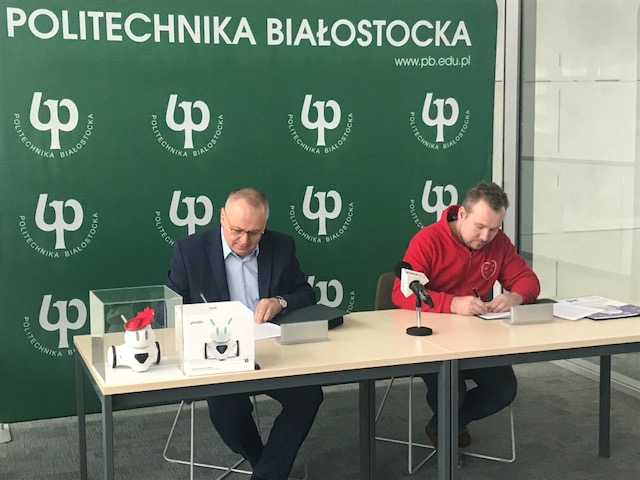 Podpisanie umowy współpracy pomiędzy Politechniką Białostocką, a&nbsp;Wielką Orkiestrą Świątecznej Pomocy /fot.BIA24/