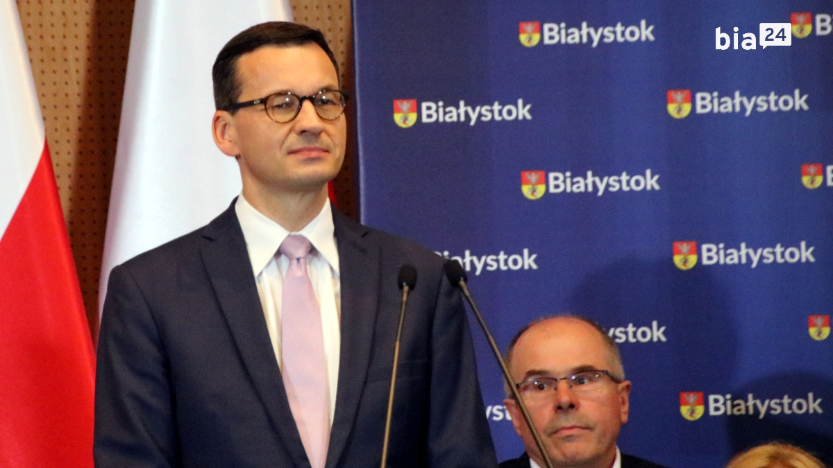 Premier Mateusz Morawiecki w&nbsp;Białymstoku /fot. H. Korzenny/