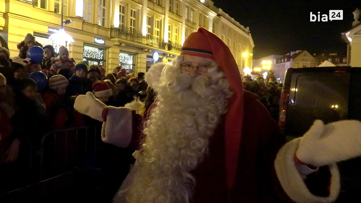 Mikołaj na&nbsp;Rynku Kościuszki - 2017 rok /fot. archiwum Bia24/