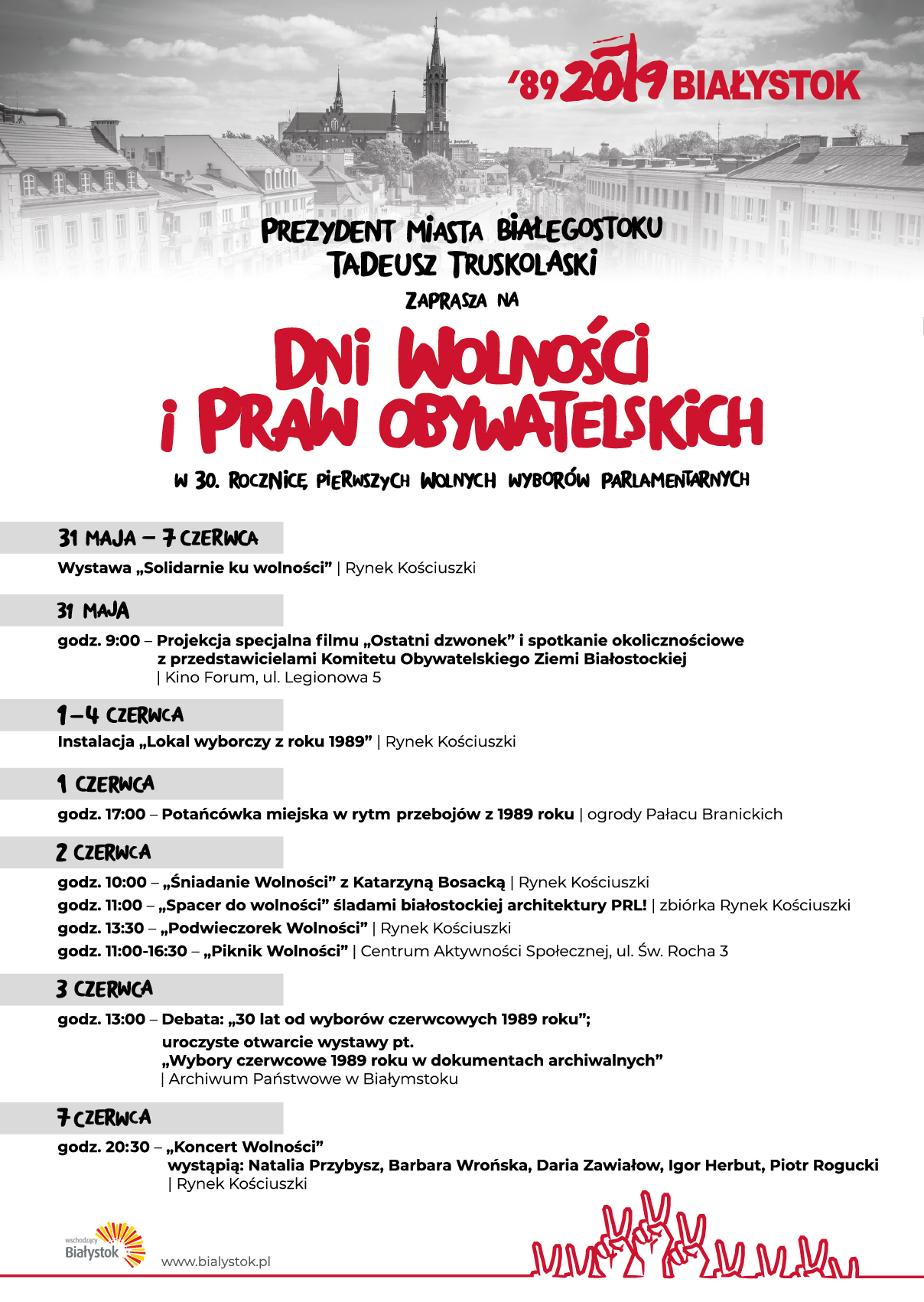Plakat Dni Wolności /mat. pras. UM Białystok/