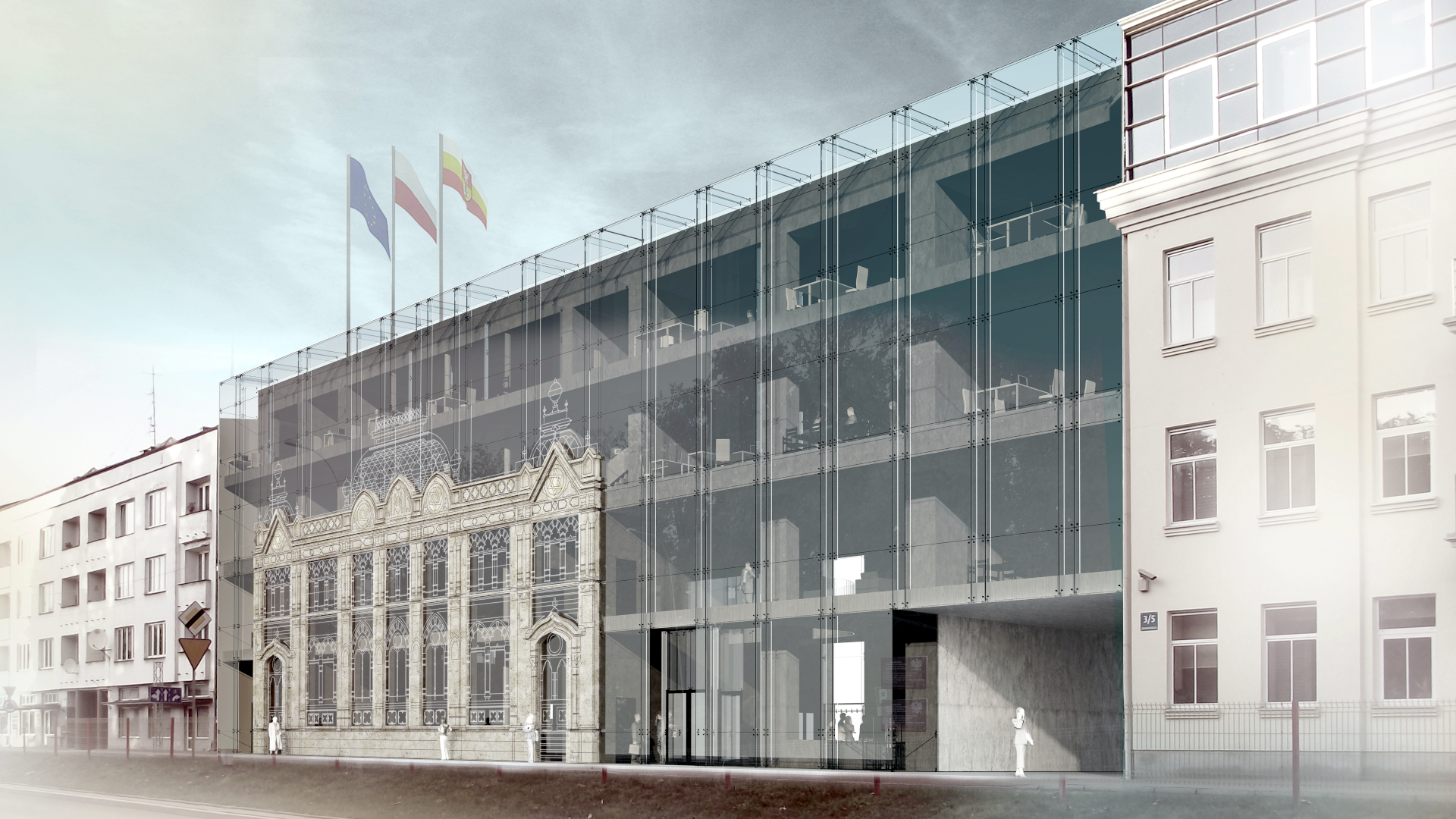 Wizualizacja budynku Branickiego 3
