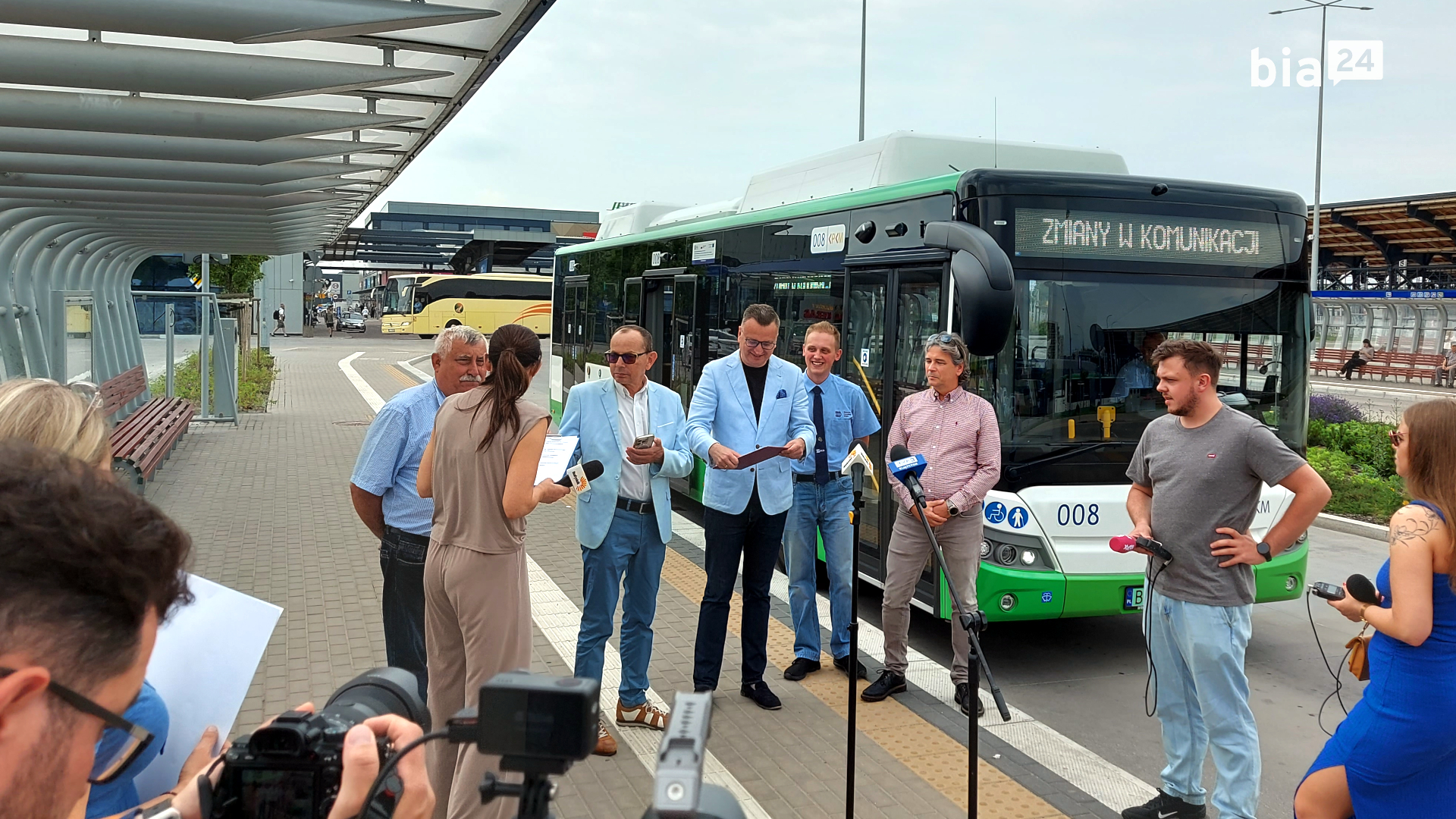 Konferencja prasowa na&nbsp;temat zmian w&nbsp;komunikacji miejskiej [fot. Bia24]