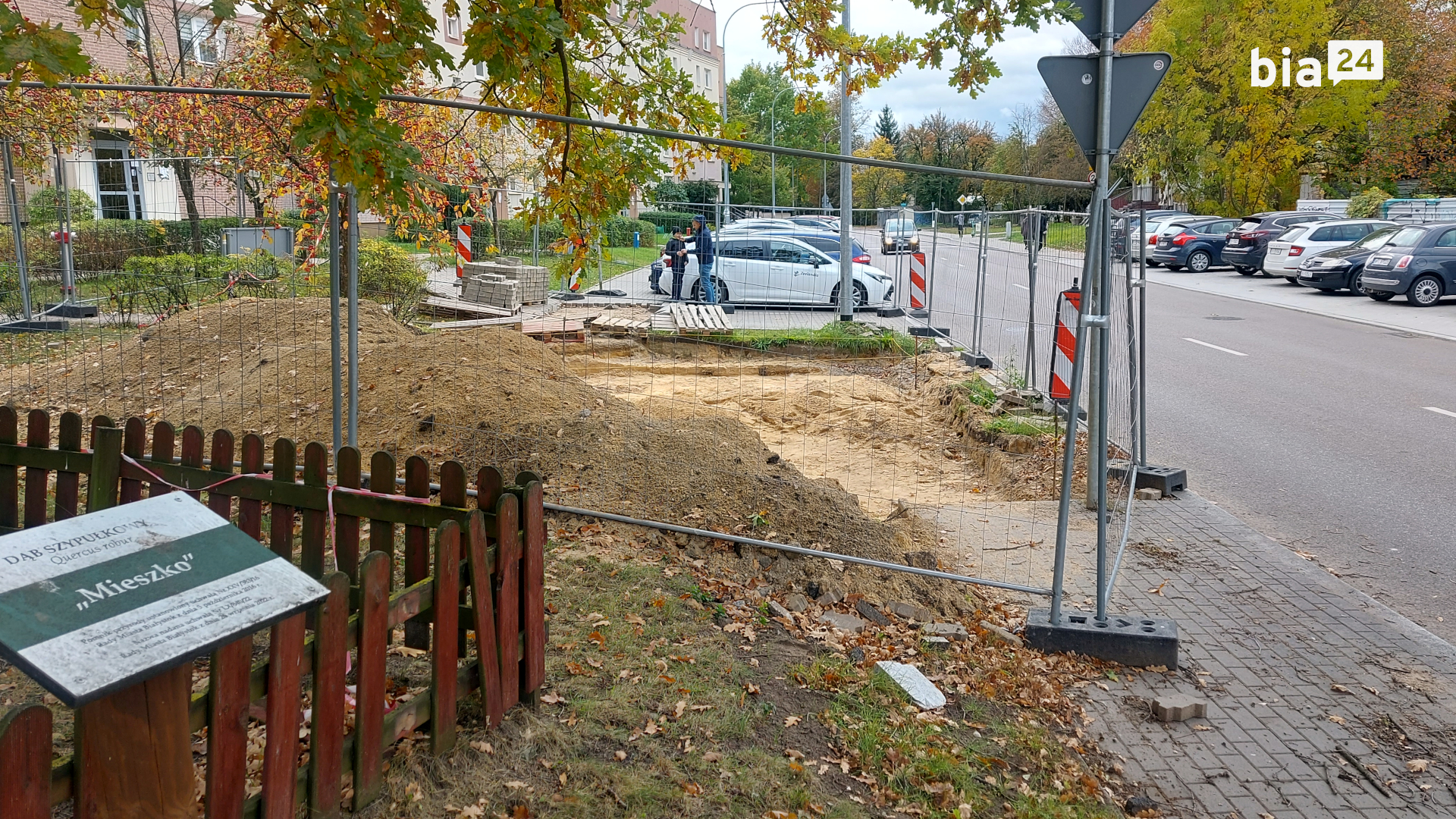 Miejsce odkrycia cmentarza przy ul. Skorupskiej [fot. Bia24]