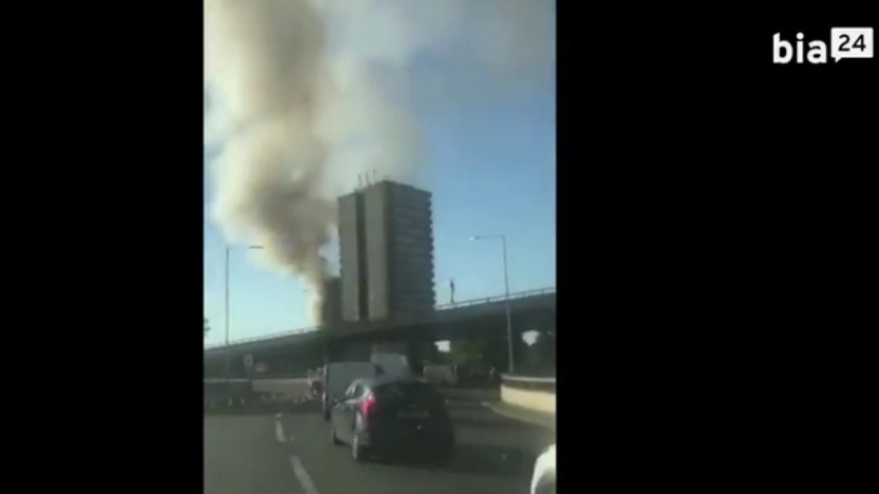 VIDEO. Płonie apartamentowiec Grenfell Tower w&nbsp;zachodnim Londynie
