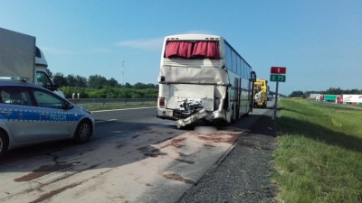 Wypadek autobusu przewożącego dzieci z&nbsp;Zambrowa