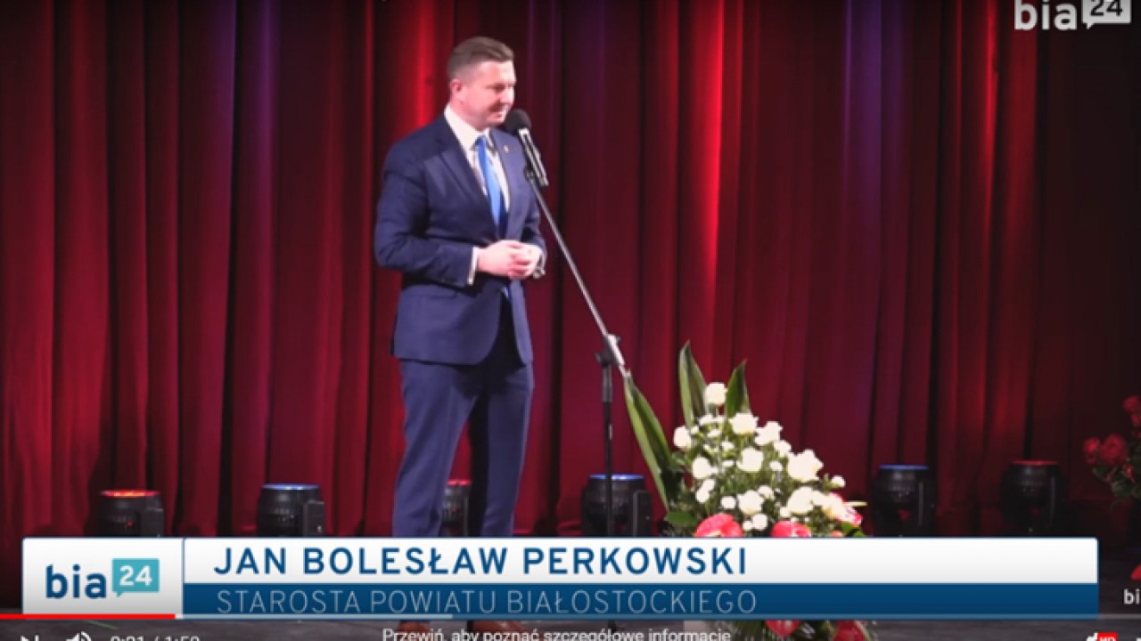 VIDEO. Gala dwudziestolecia Powiatu Białostockiego