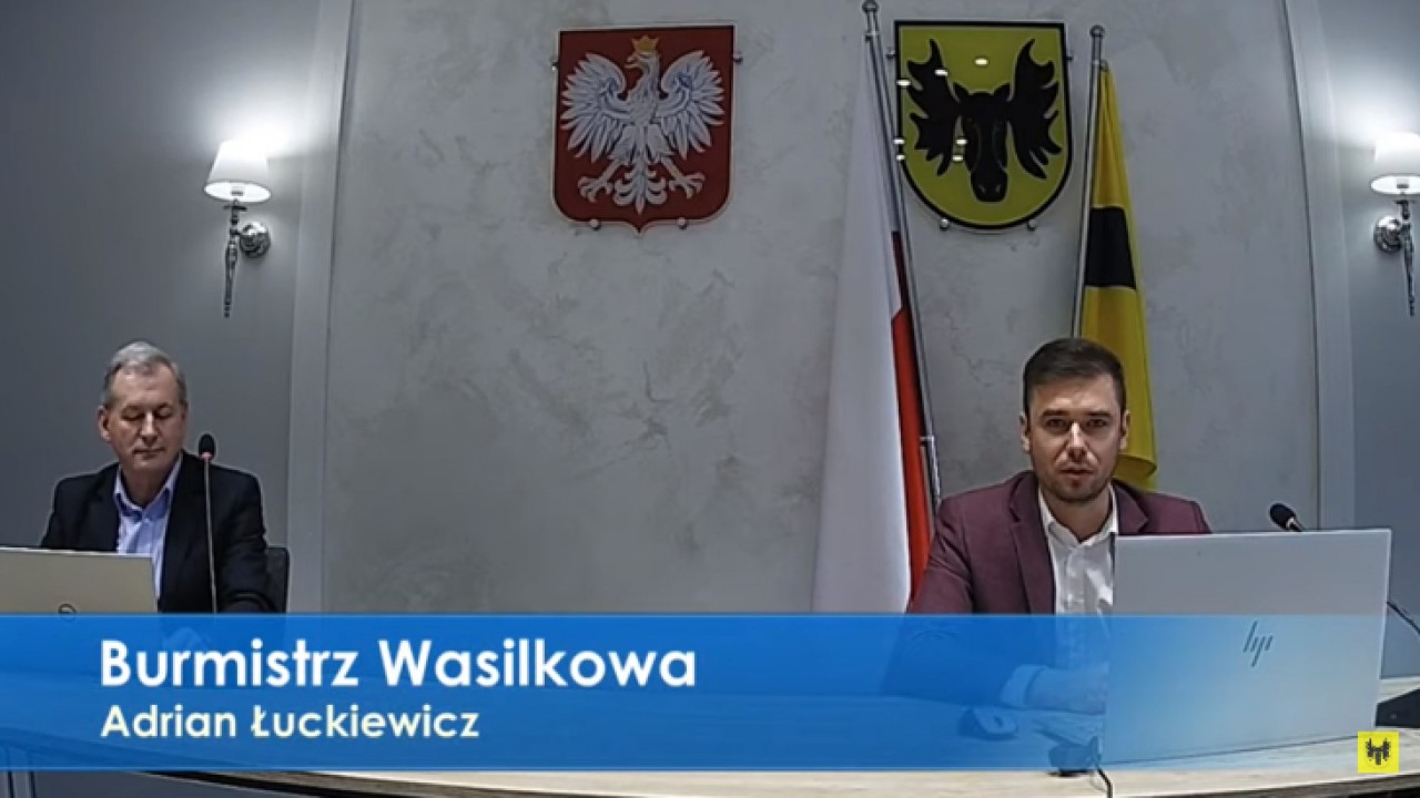 Wideokonferencja burmistrza Wasilkowa /fot. fot. UM Wasilków/