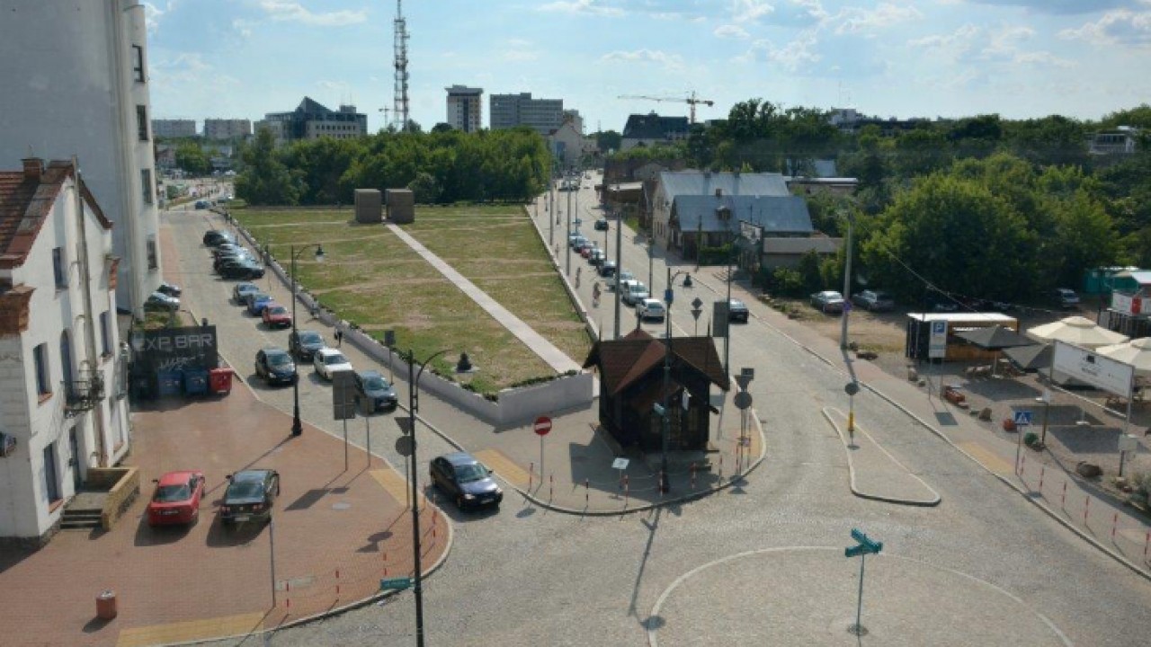 Rynek Sienny w trakcie budowy monumentu /fot. UM Białystok/