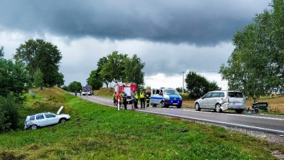 Wypadek koło Ogrodnik i&nbsp;zablokowana droga do&nbsp;granicy z&nbsp;Litwą