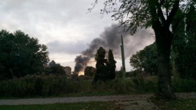 Pożar przy ul. Płockiej
