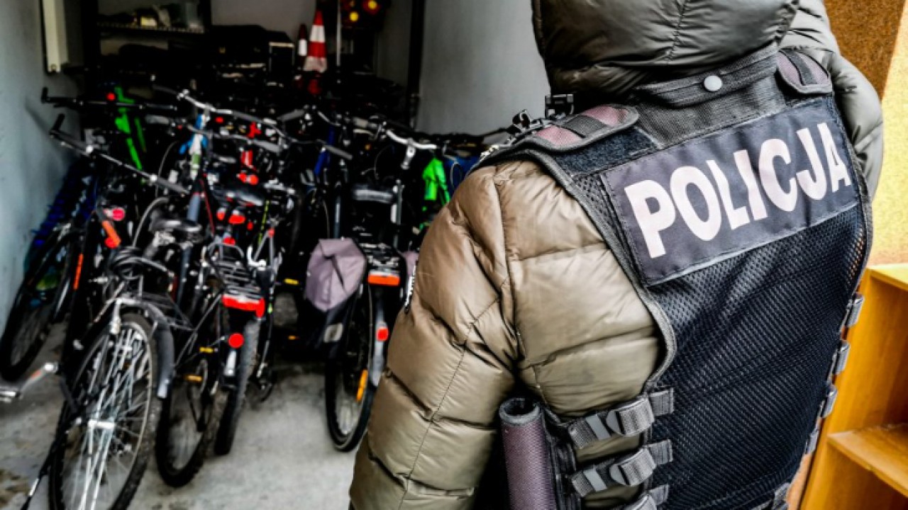 Miejsce przechowywania rowerów /fot. podlaska policja/