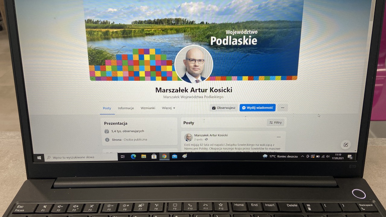 Facebook marszałka województwa podlaskiego został jednym z najbardziej angażujących w Polsce