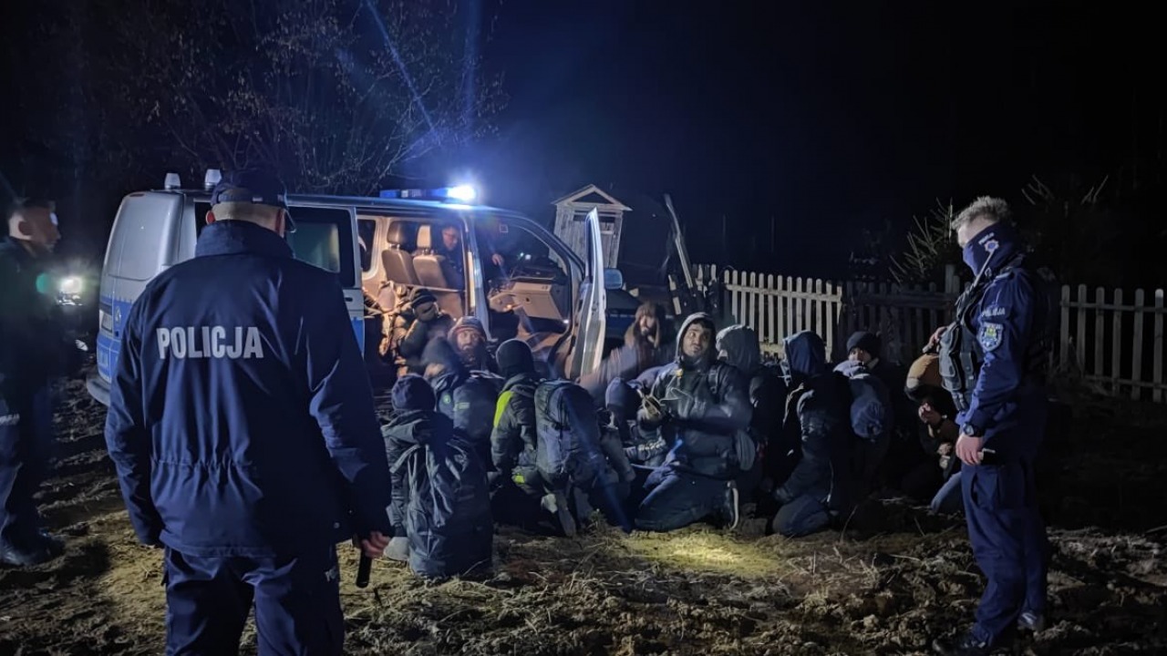 Grupa imigrantów zatrzymanych w nocy [fot. policja]