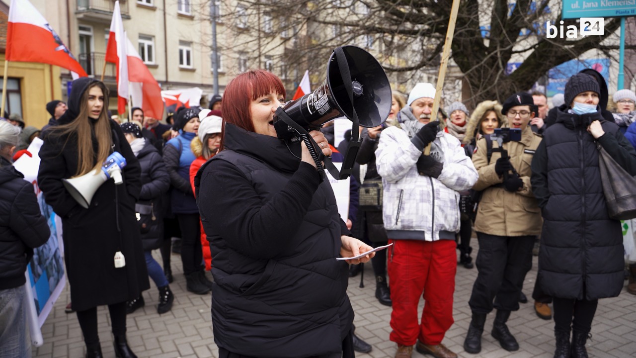 VIDEO. Protest antyszczepionkowców w&nbsp;Białymstoku