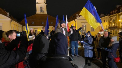 Wspierają Ukrainę – manifestacja w&nbsp;Białymstoku