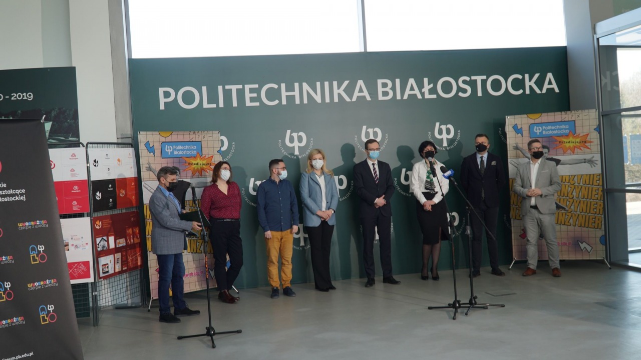 17 marca odbyła się konferencja prasowa dotycząca inicjatywy zorganizowania kursów j. polskiego dla uchodźców z Ukrainy [fot. Bia24]