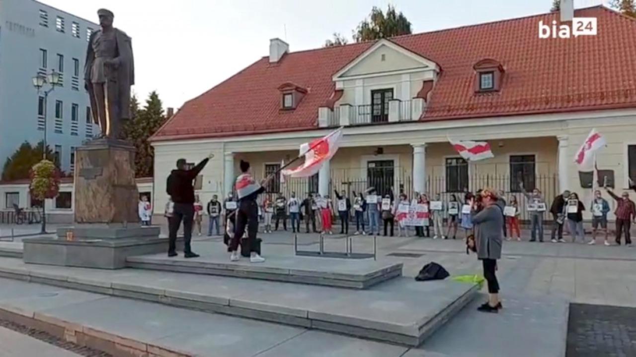 Manifestacja solidarności z Bialorusią - wrzesień 2021 r. [fot. archiwum Bia24]