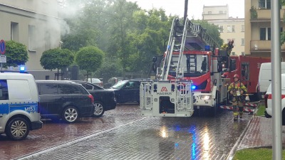 Alarm pożarowy w&nbsp;białostockiej komendzie