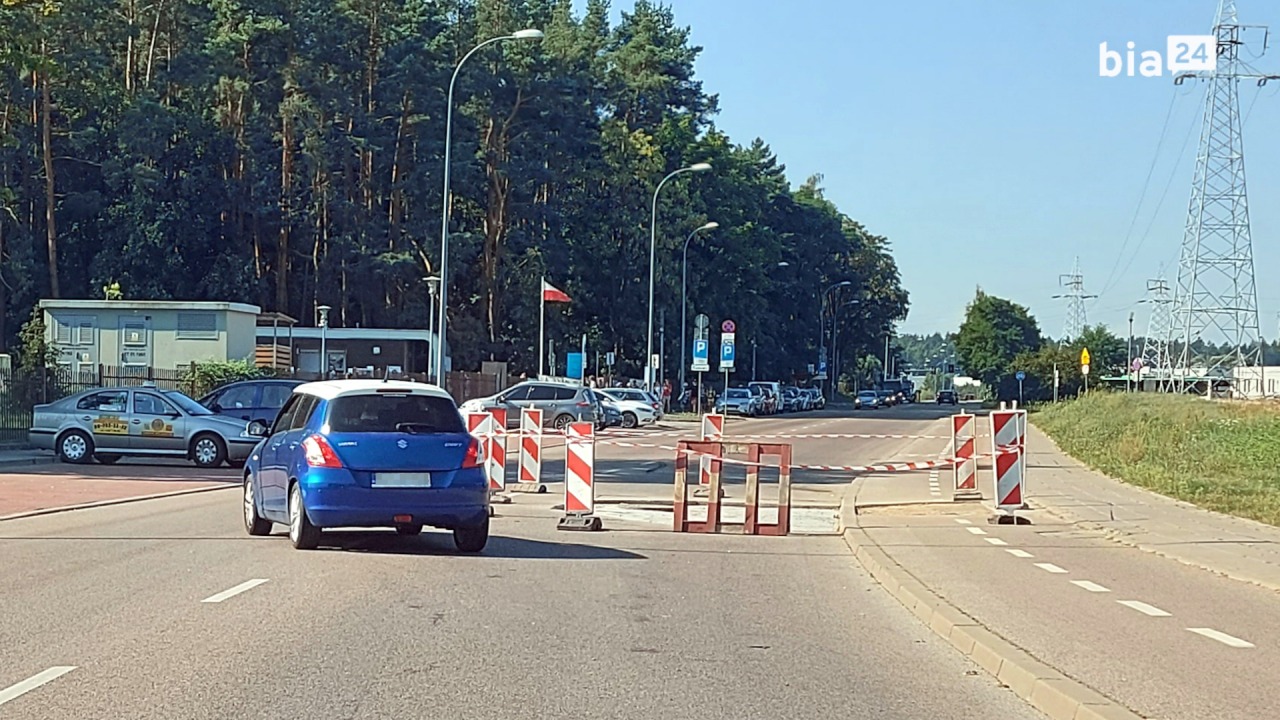 Utrudnienia w ruchu na ul. Plażowej [fot. Bia24]