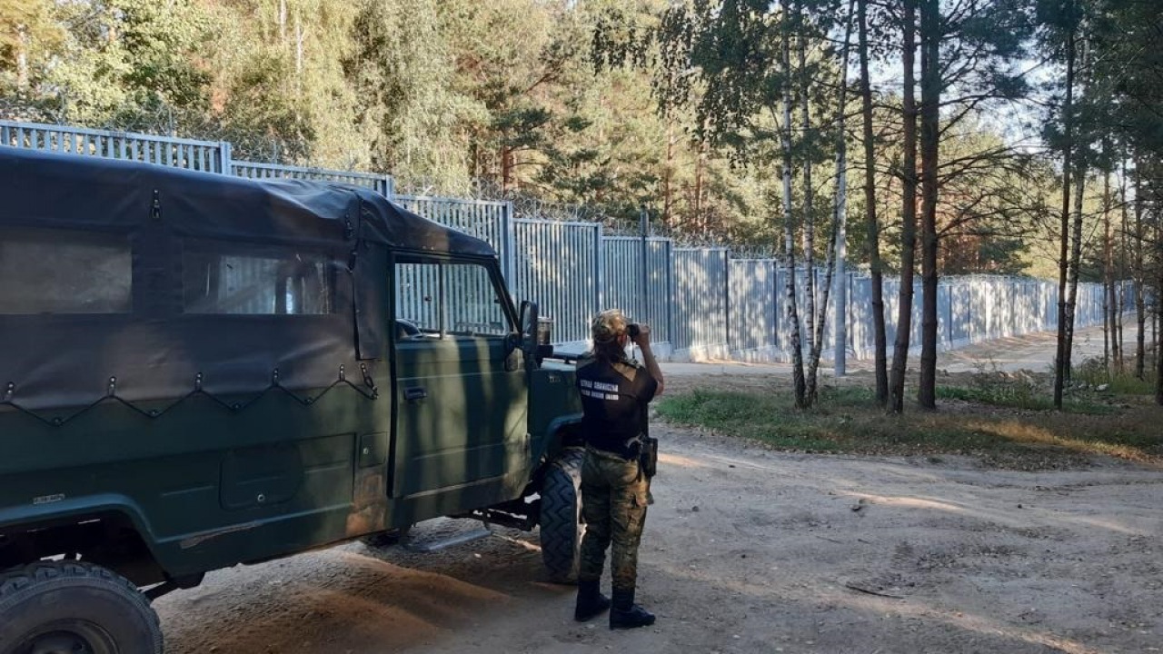 Zapora na granicy z Białorusią [fot. Straż Graniczna]