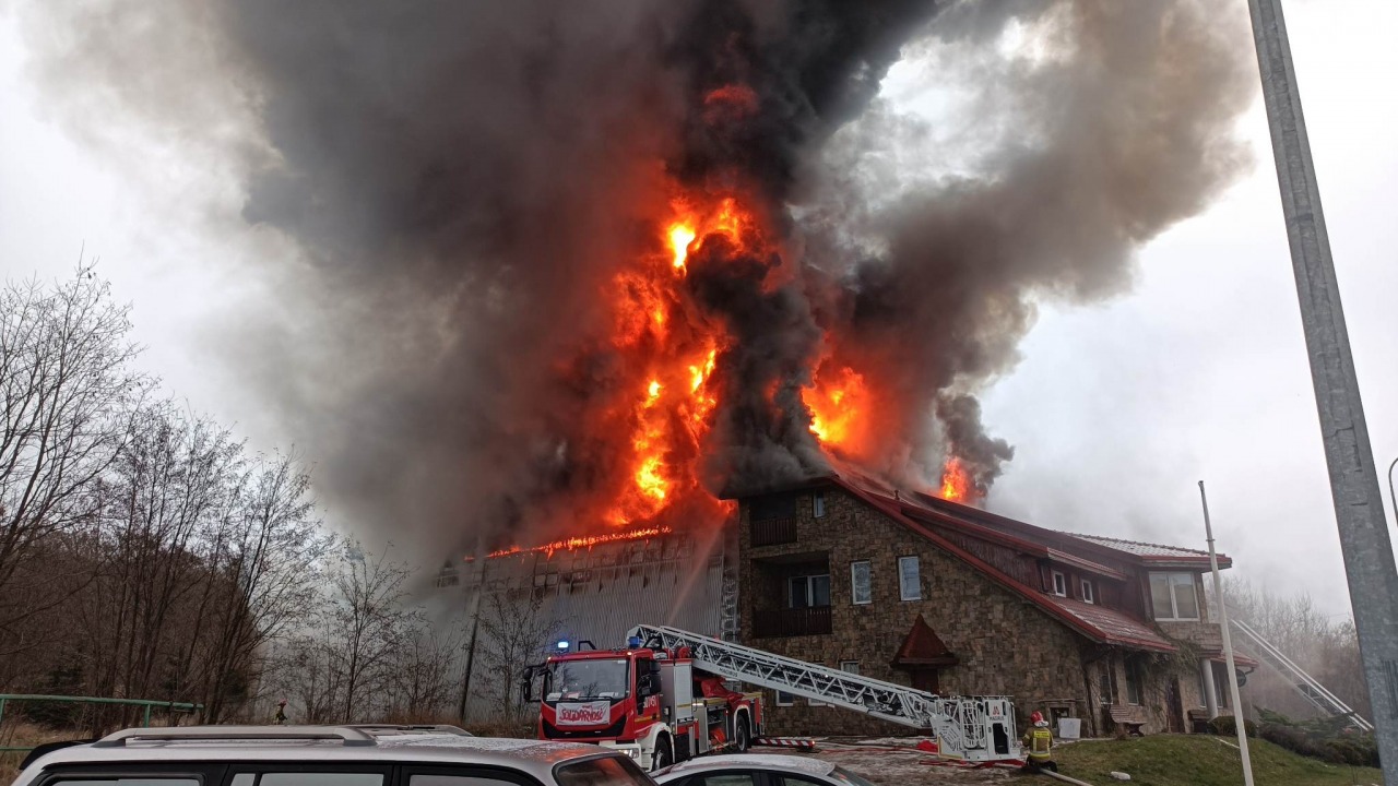 Pożar przy ul. Jagiełły w Białymstoku [fot. TVP3 Białystok]