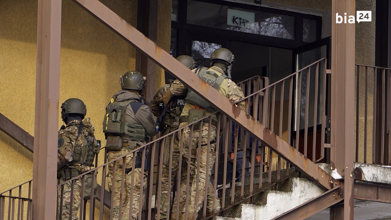 VIDEO. Ćwiczenia kontrterrorystyczne białostockiej policji