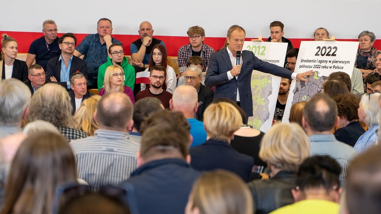 VIDEO. O&nbsp;czym mówił Donald Tusk w&nbsp;Kleosinie