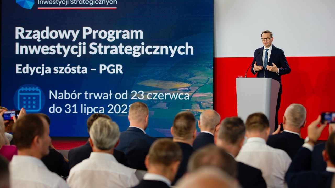 Premier Mateusz Morawiecki przedstawia wyniki naboru do programu [fot. K. Maj - KPRM]