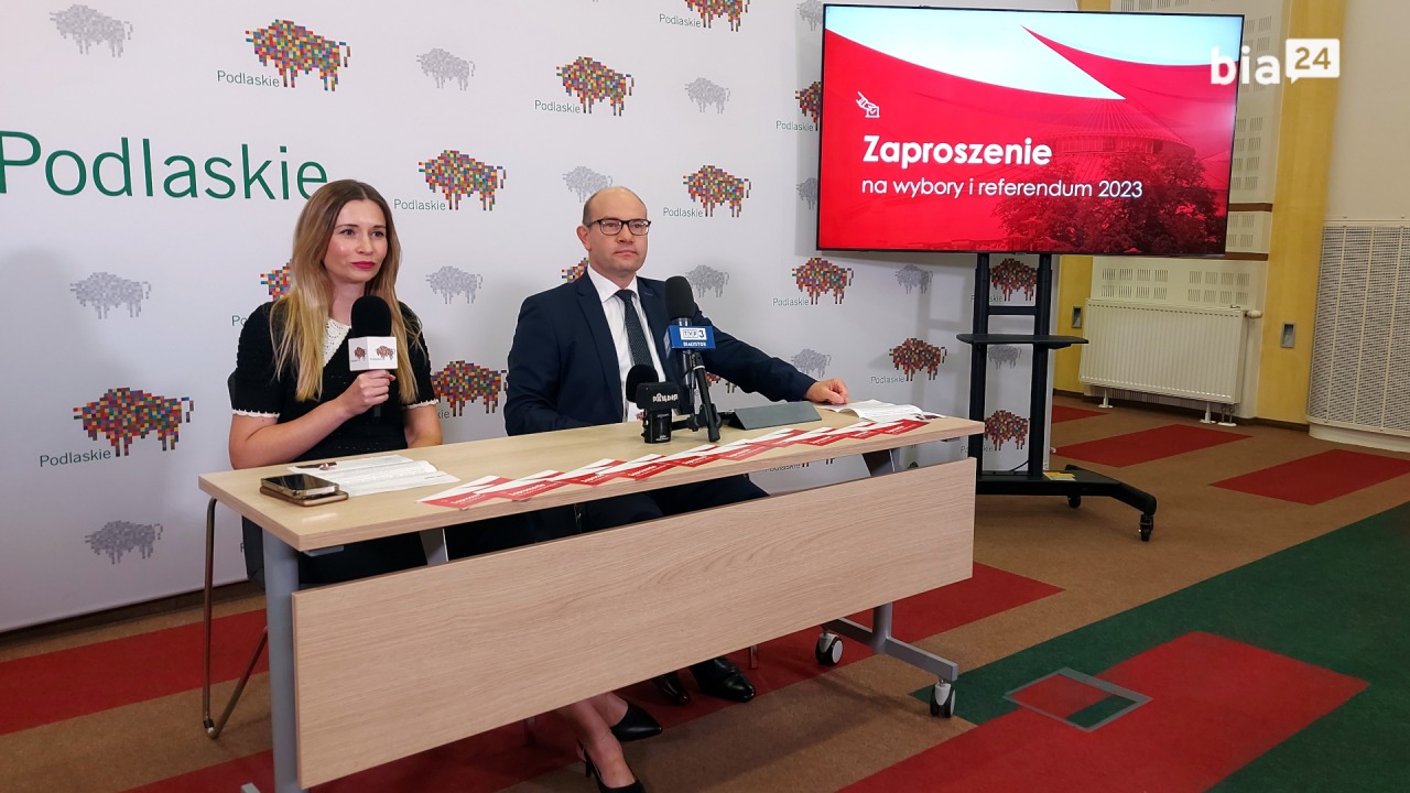 Marszałek województwa zaprasza na referendum i wybory [fot. Bia24]