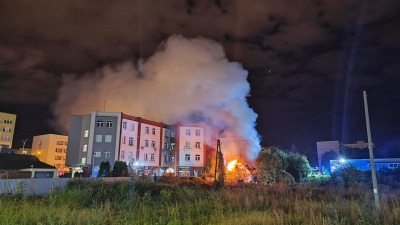 Pożar opuszczonego domu przy Wyszyńskiego