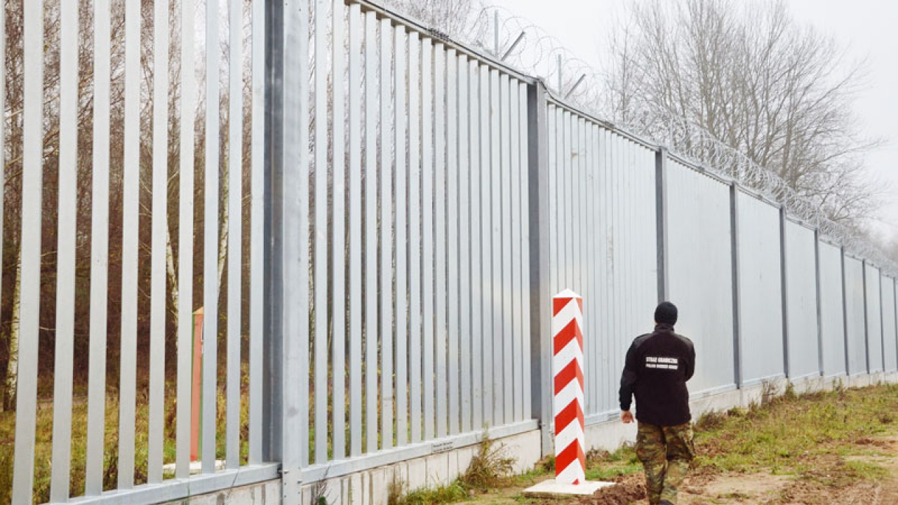 Zapora na granicy z Białorusią [fot. Straż Granniczna]