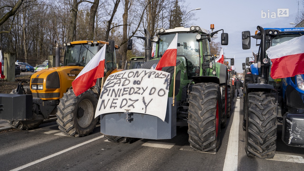 VIDEO. Protest rolników - blokady dróg będą też w&nbsp;Podlaskiem