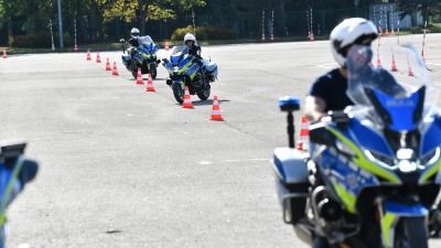 Policjanci doskonalili umiejętności jazdy motocyklem