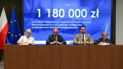 Blisko 1,2 mln zł z&nbsp;PFRON dla białostockich szkół średnich