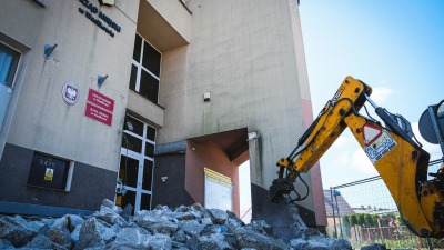 Trwa remont budynku Urzędu Miejskiego w&nbsp;Wasilkowie