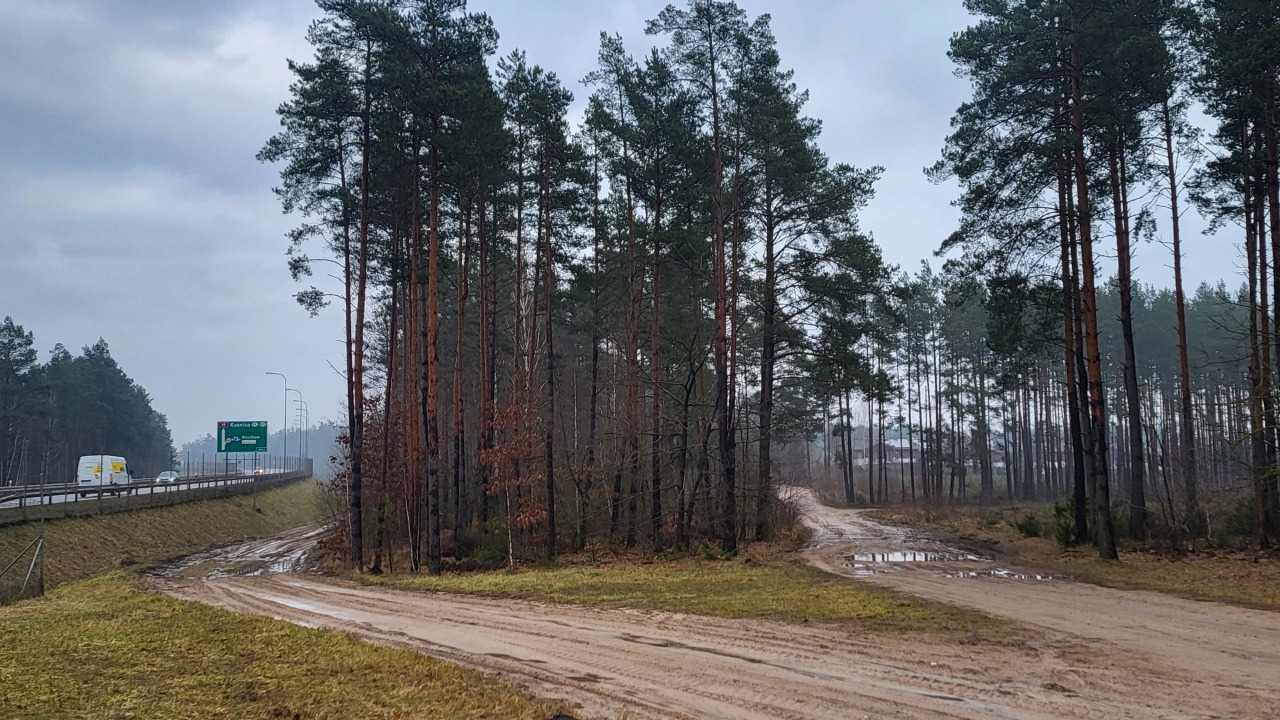 Droga prowadząca do Osiedla Leśnego w Wasilkowie