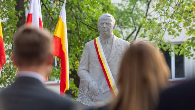 Odsłonięcie pomnika Seweryna Nowakowskiego – ostatniego Prezydenta Białegostoku w&nbsp;II Rzeczpospolitej