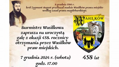 Wasilków świętuje 458. rocznicę nadania praw miejskich