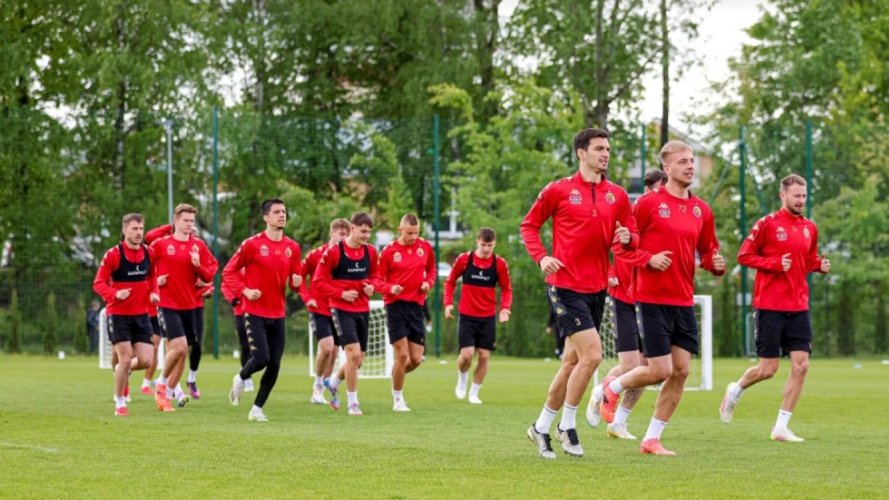 trening przed wyjazdem do Wrocławia [fot. Kamil Świrydowicz/Jagiellonia Białystok]