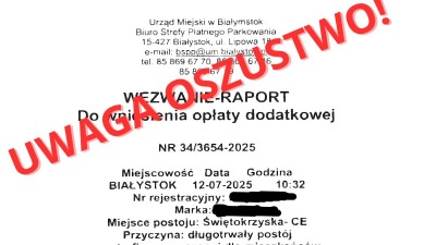 Fałszywe wezwania w&nbsp;strefie płatnego parkowania