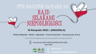 Rajd Szlakami Niepodległości – trasa ze Starosielc do Choroszczy