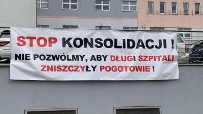 Protest przeciwko konsolidacji placówek medycznych