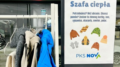 Szafa ciepła na&nbsp;dworcu PKS Nova