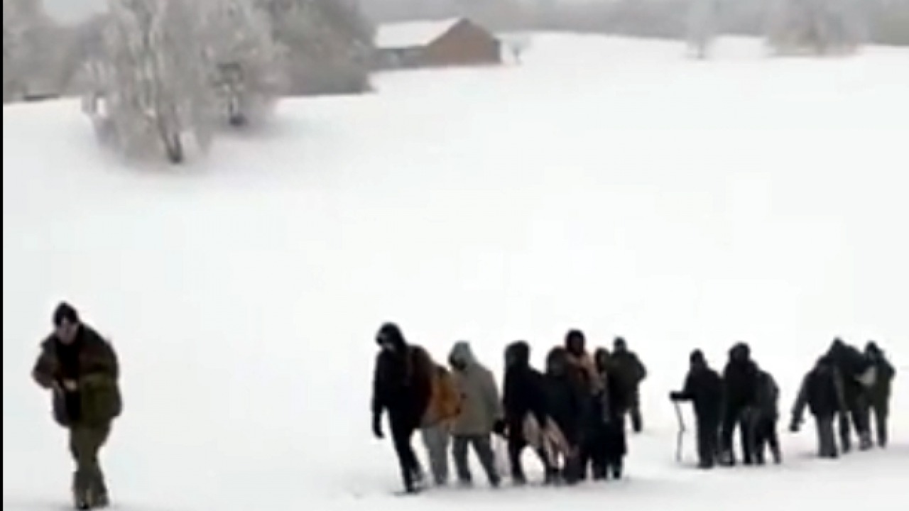 Kadr z filmiku Straży Granicznej 