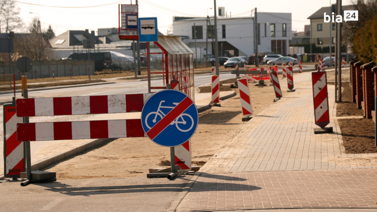 Przebudowa ścieżki rowerowej na ulicy Baranowickiej [fot. Bia24]