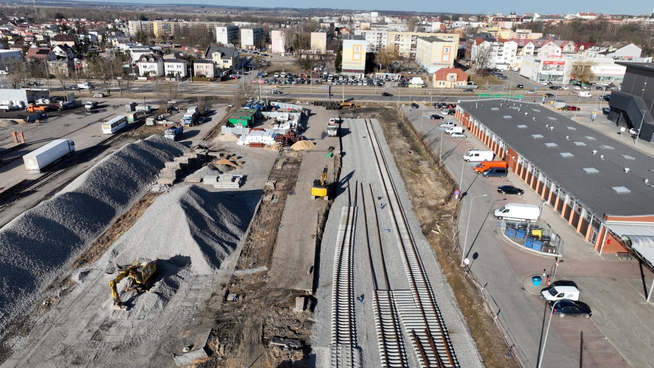 Prace na stacji Łomża [fot P. Mieszkowski PLK SA]