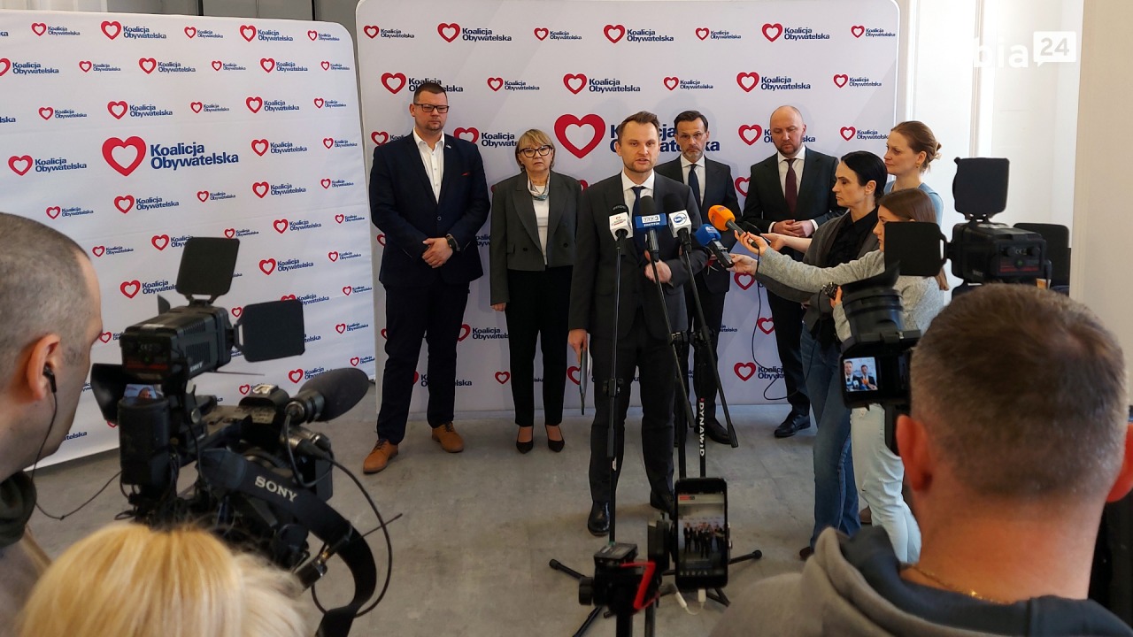 Konferencja prasowa podlaskich liderów Koalicji Obywatelskiej [fot. Bia24]