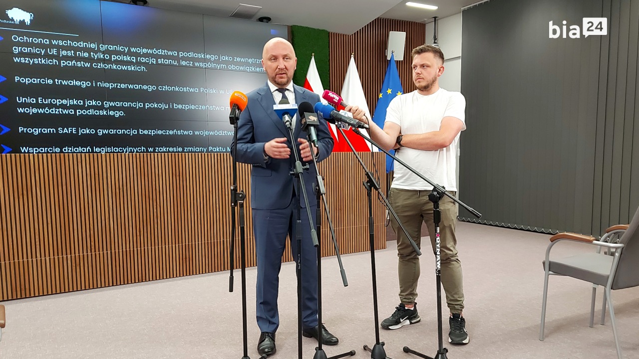 Marszałek Łukasz Prokorym i tezy jego stanowiska [fot. Bia24]