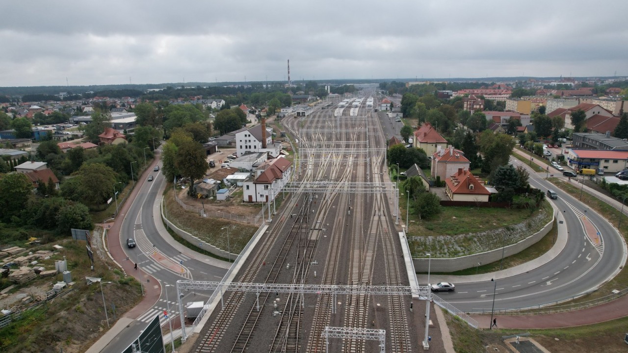 Rail Baltica. Wiadukt ul. Suwalska w Ełku [fot. S. Grochowski, mat. prasowe PKP PLK]